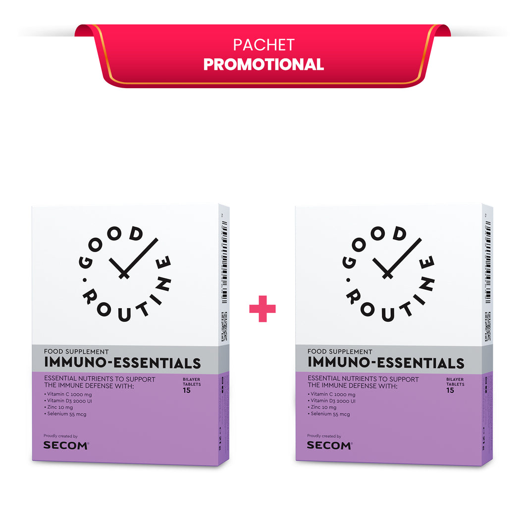 Pachet Promotional 2x Immuno-Essentials 15 comp dublu-strat (Bi-layer)